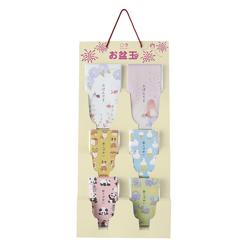 お盆玉 6Pコミ 什器付き　ノ-ナツコ606