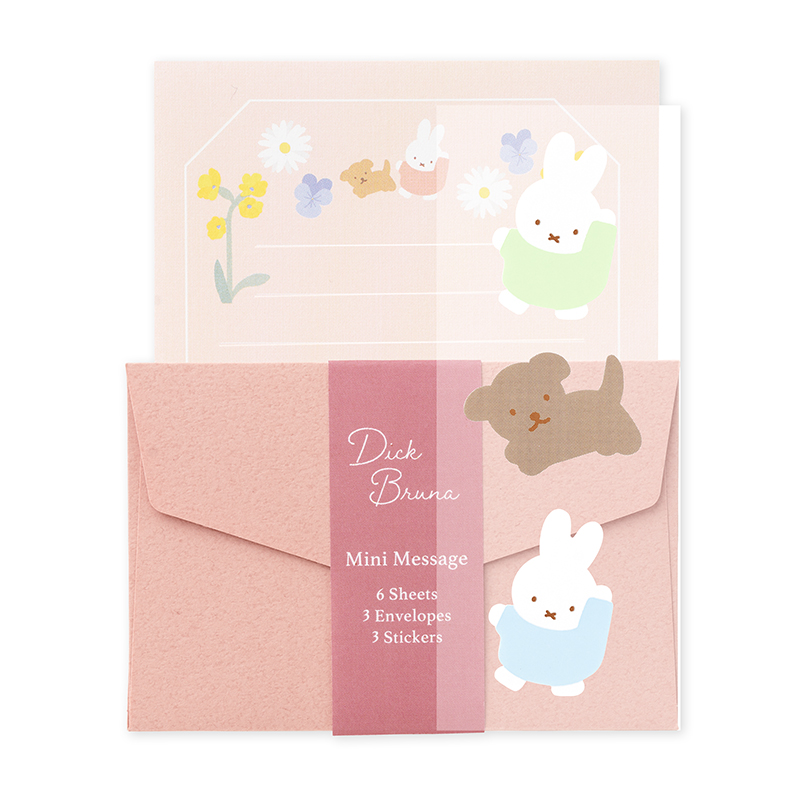 ブルーナ　ミニメッセージ　ガーデン／ピンク　レ-MY17P