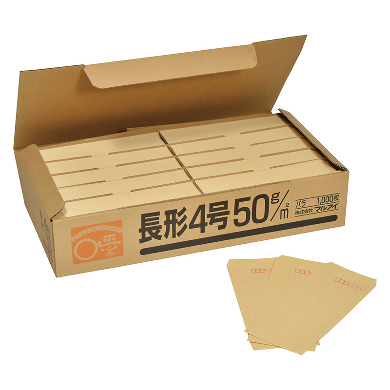 クラフト封筒　長４　５０ｇ　バラ　N-45バラ