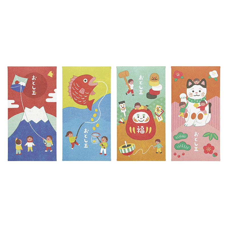 お年玉袋　縁起物柄ビッグ　ノ-6824