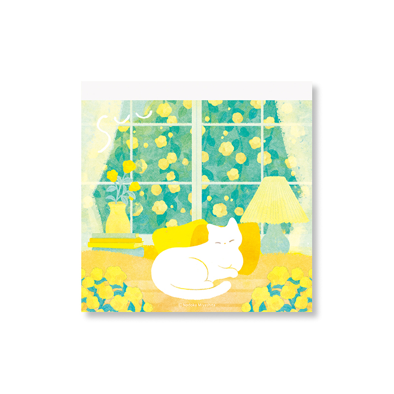SUU　メモパッド　窓辺の猫　MM-SU101