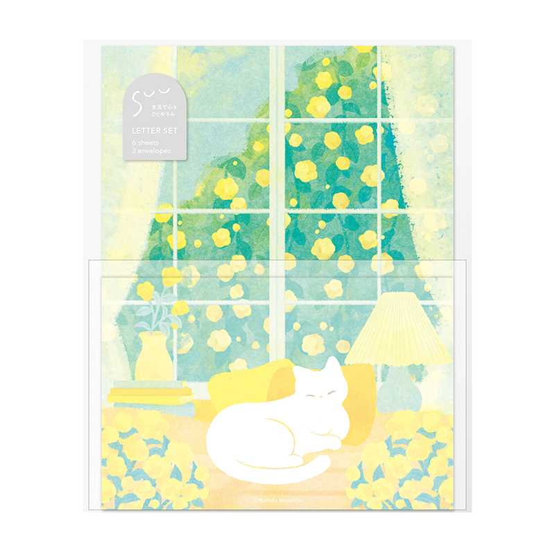 SUU　レターセット　窓辺の猫　レ-SU101